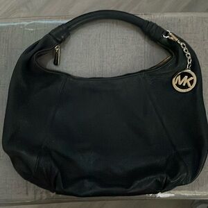 Michael Kors Black Leather Hobo Bag